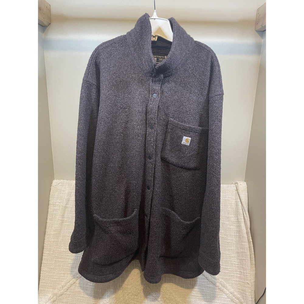 Carhartt Fleece Barn Chore Coat Jacket Snap Front Brownish Purple Women's 3X